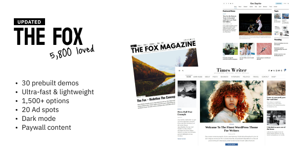 The Fox - Minimal News Magazine WordPress Theme