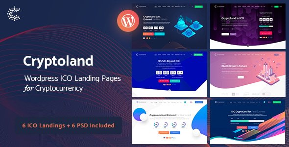 Crypto-land - Crypto Currency Marketing & Presale WordPress Theme